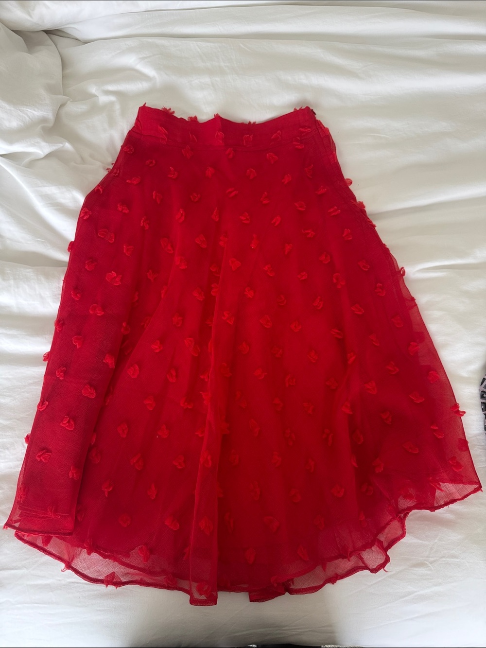 Women's Red Polka-Dot Texture Circle Skirt